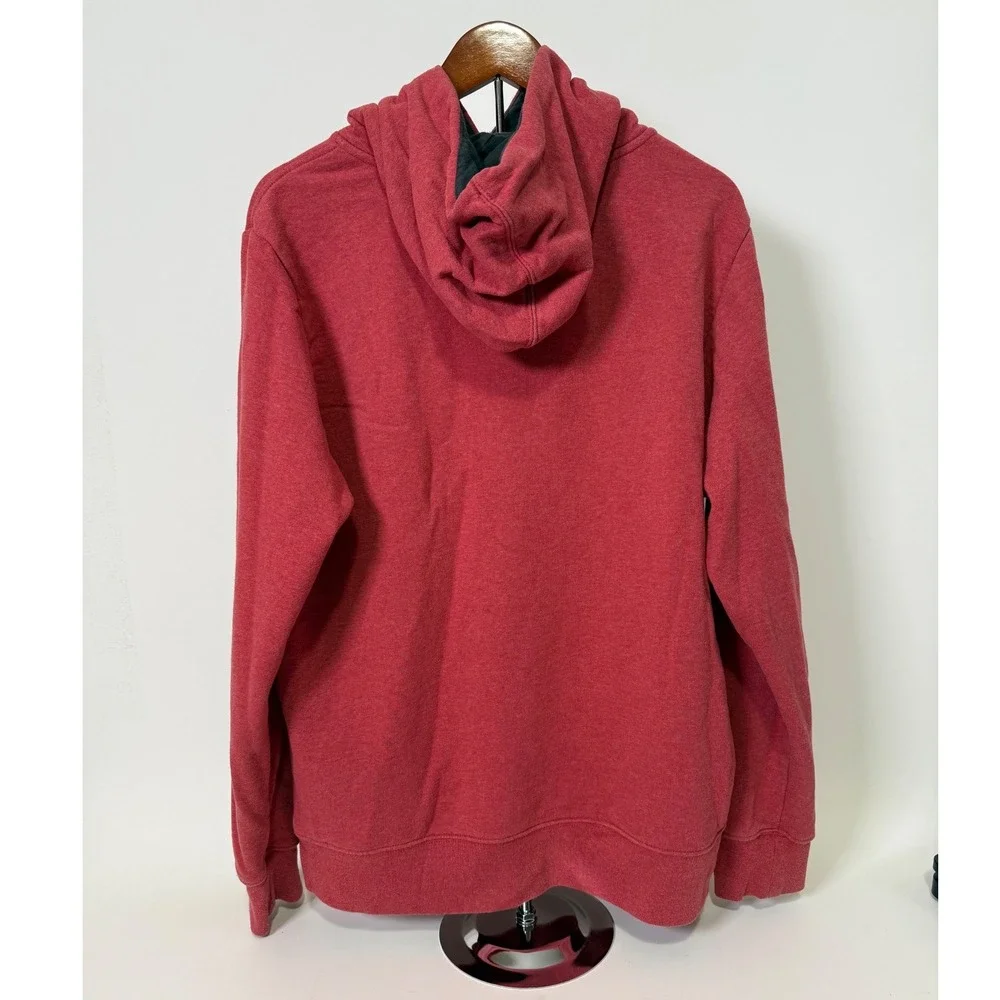 The North Face Hoodie Men's Large Pullover Graphic Half‎ Dome Logo Heather Red